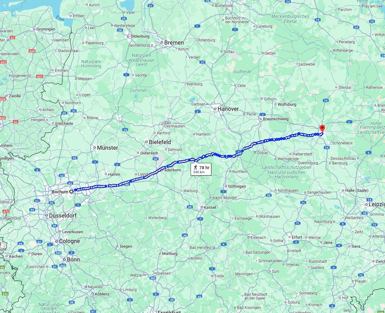 Anreise von Bochum Zu Magdeburg Über 