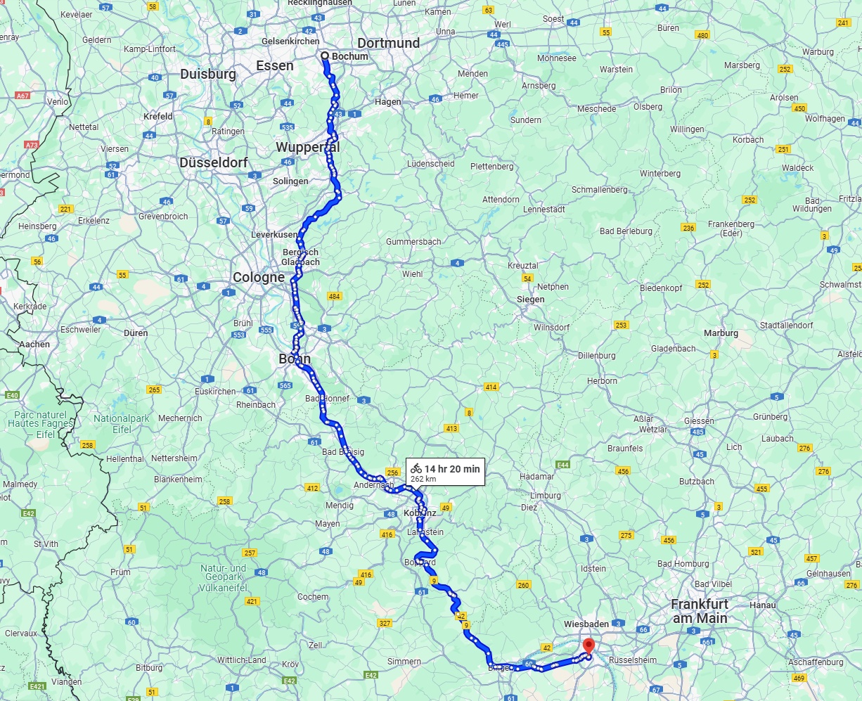 Anreise von Bochum Zu Mainz Über 