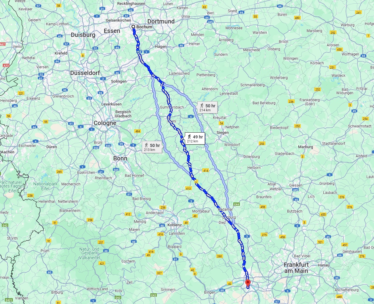 Anreise von Bochum Zu Mainz Über 