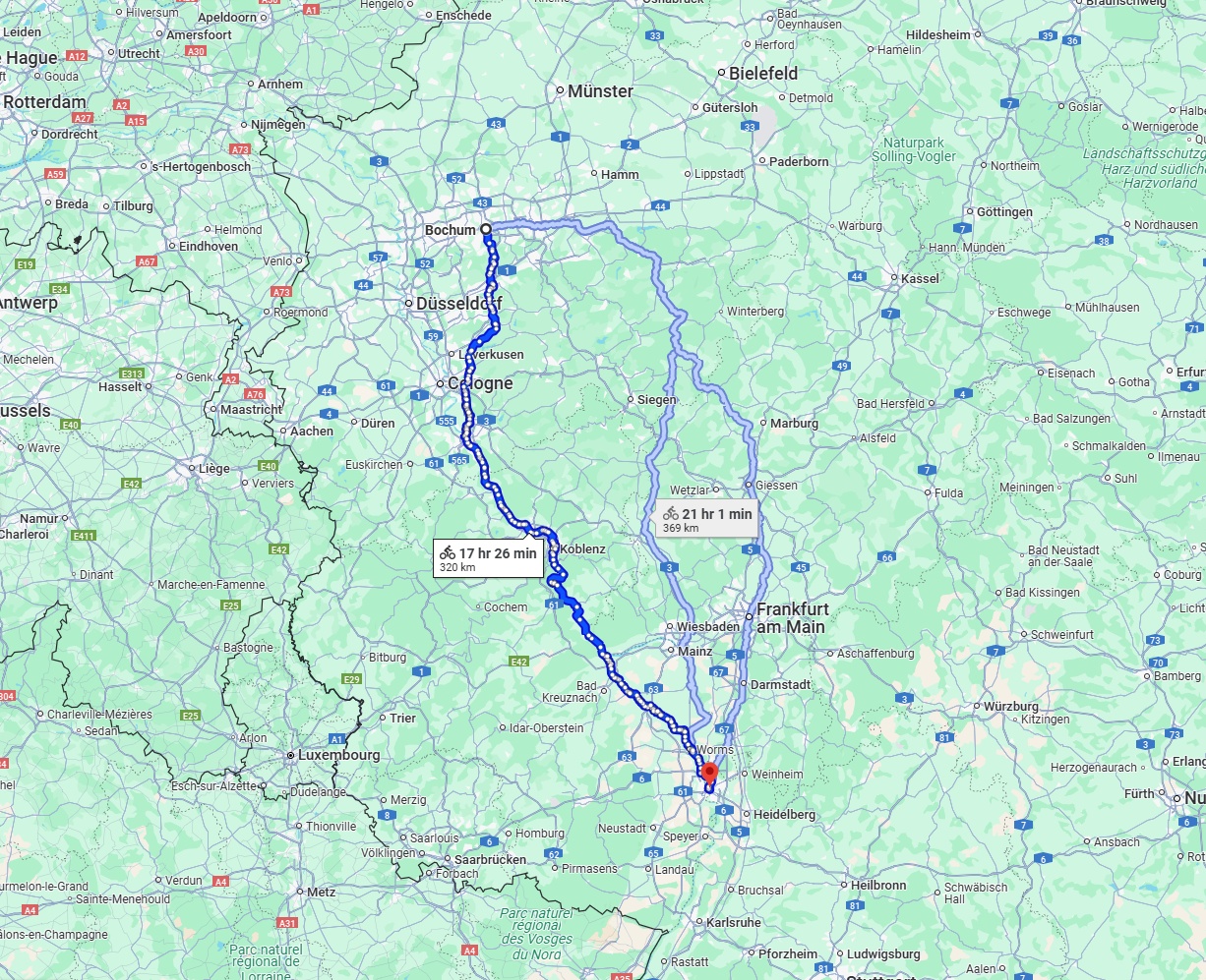 Anreise von Bochum Zu Mannheim Über 