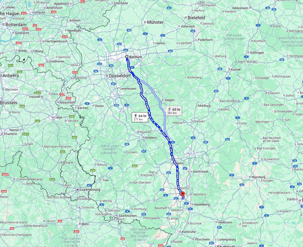 Anreise von Bochum Zu Mannheim Über 