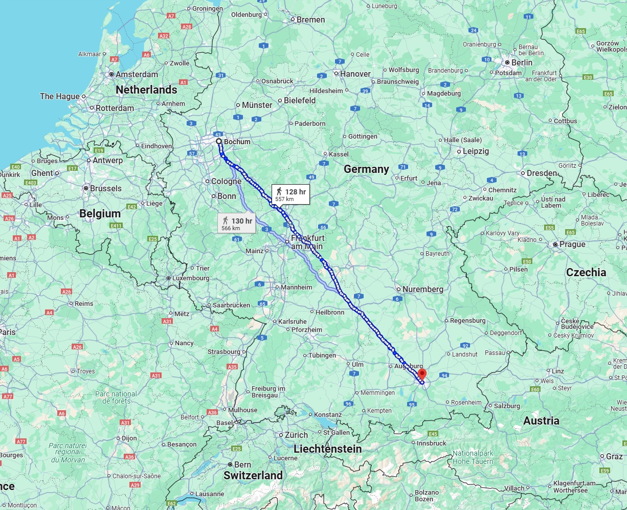 Anreise von Bochum Zu München Über 