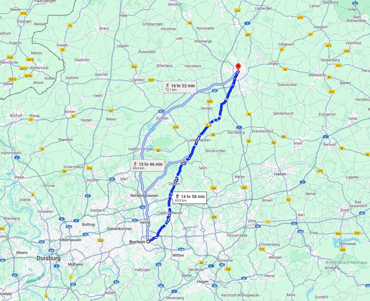 Anreise von Bochum Zu Münster Über 