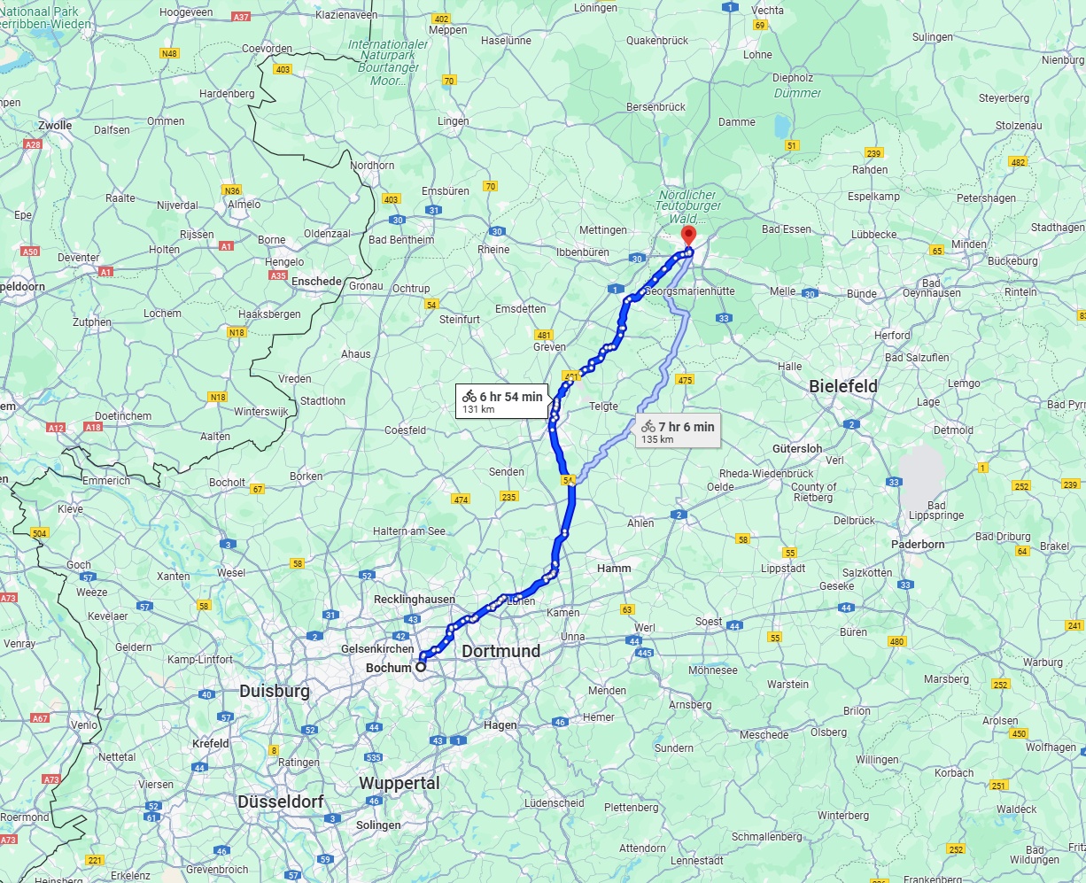 Anreise von Bochum Zu Osnabrück Über 