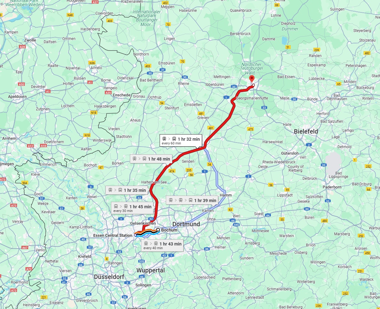 Anreise von Bochum Zu Osnabrück Über 