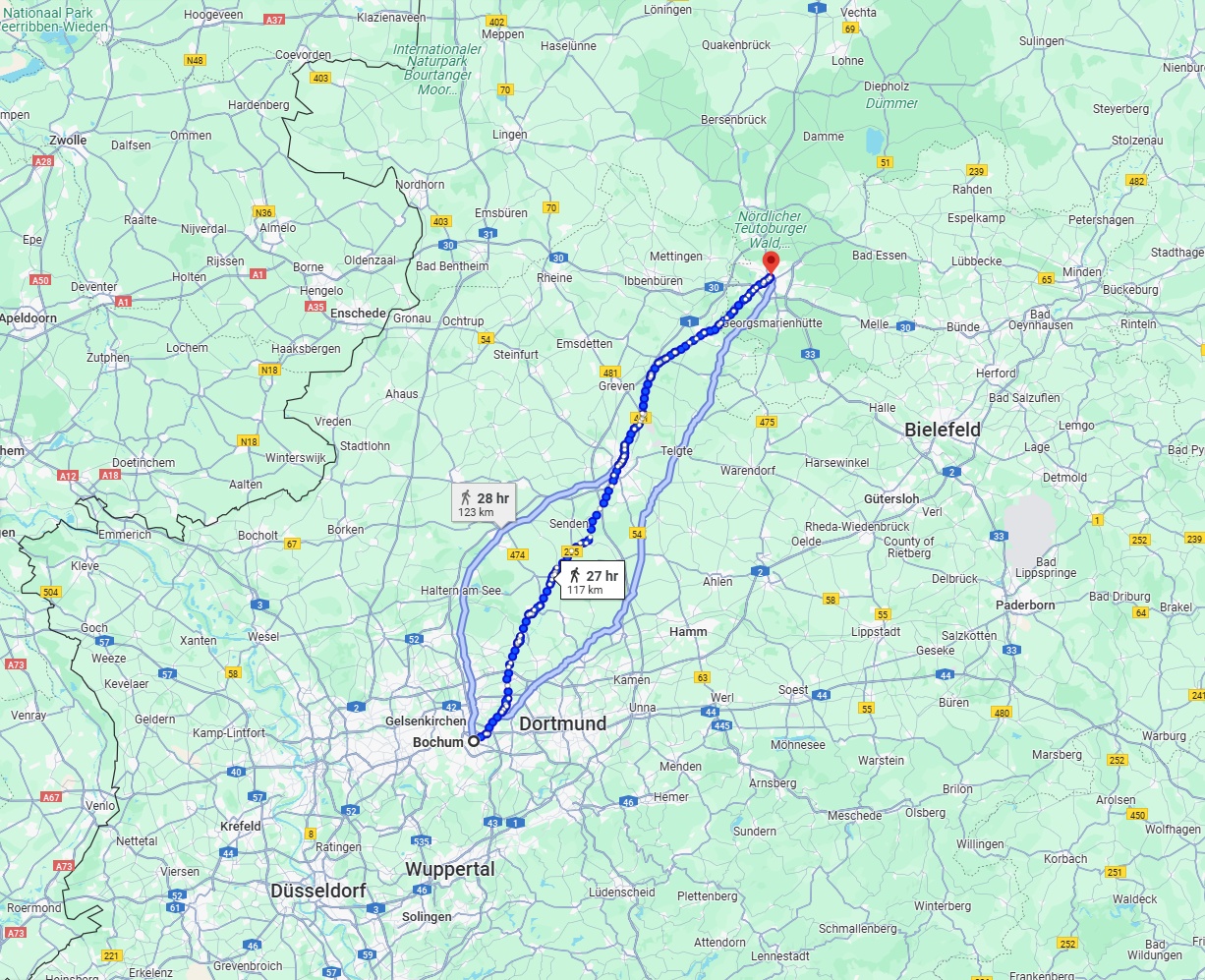 Anreise von Bochum Zu Osnabrück Über 
