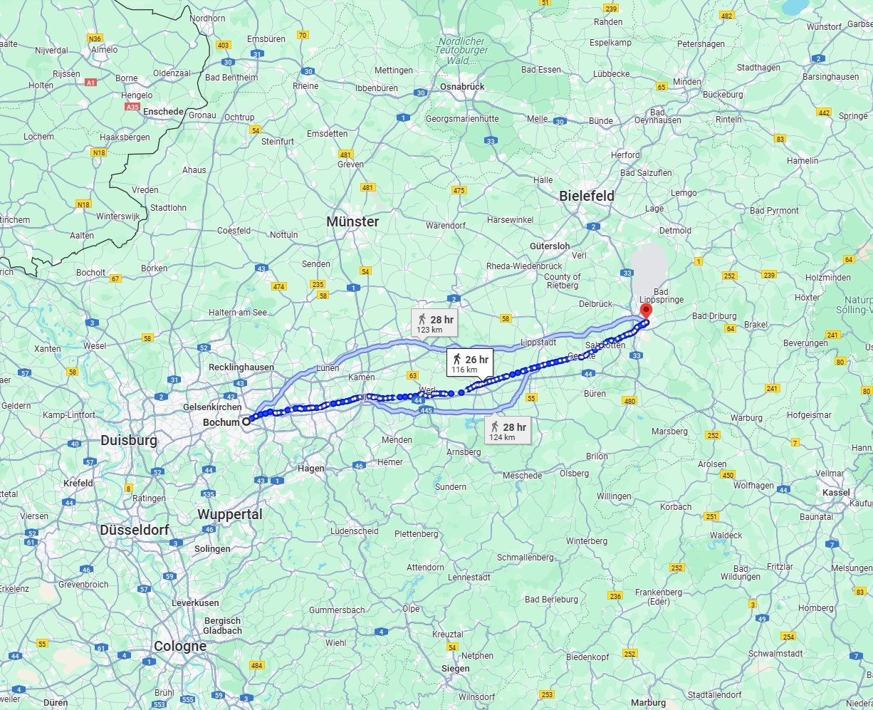 Anreise von Bochum Zu Paderborn Über 
