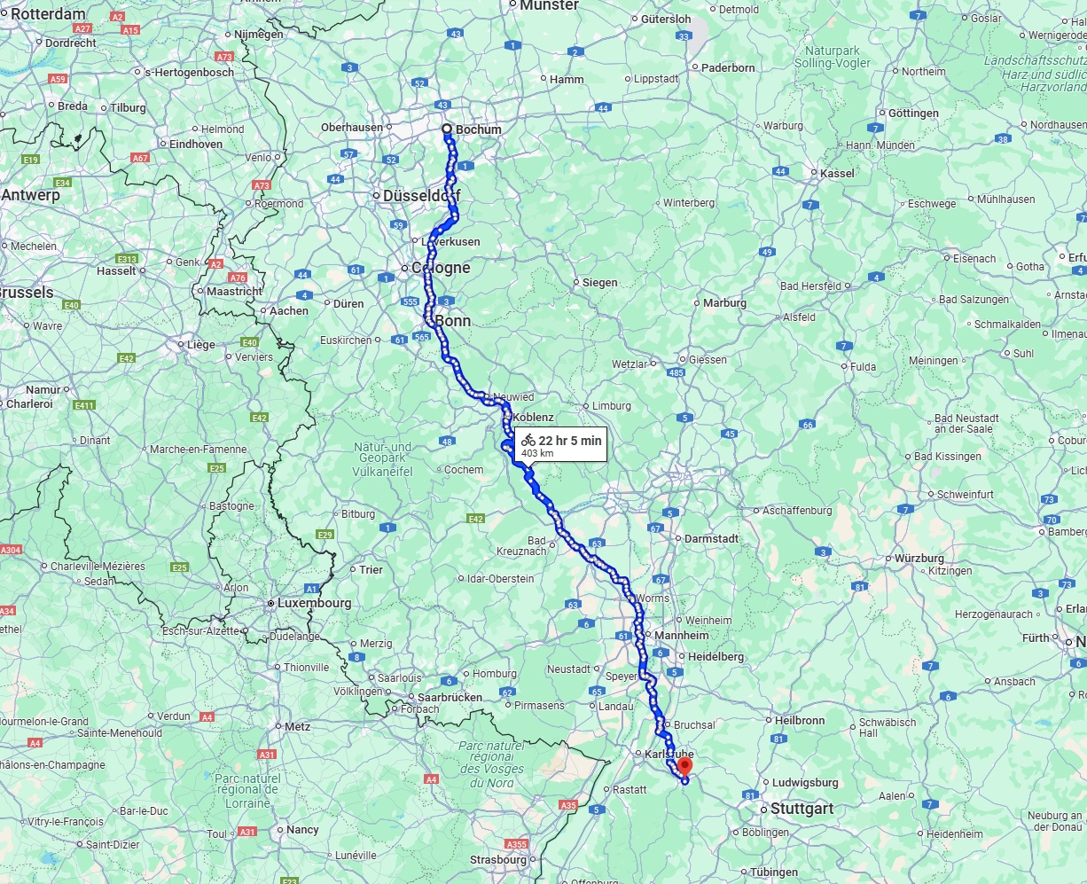 Anreise von Bochum Zu Pforzheim Über 