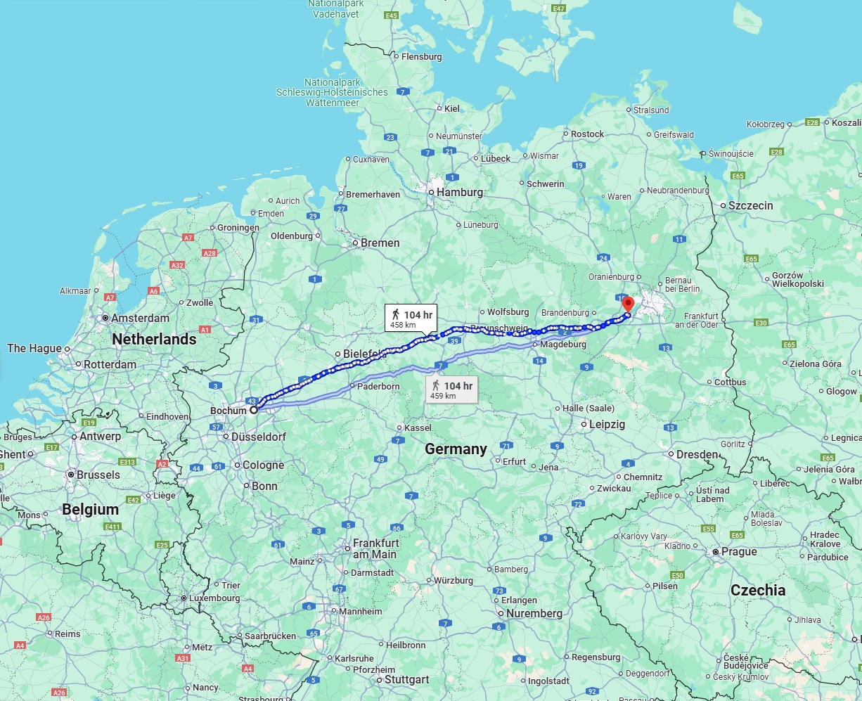 Anreise von Bochum Zu Potsdam Über 