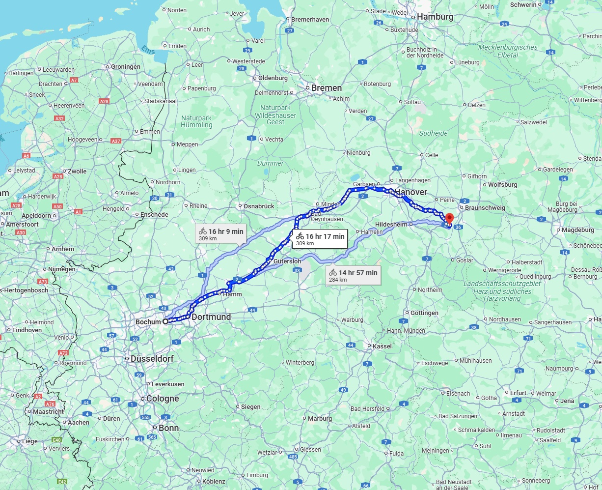 Anreise von Bochum Zu Salzgitter Über 