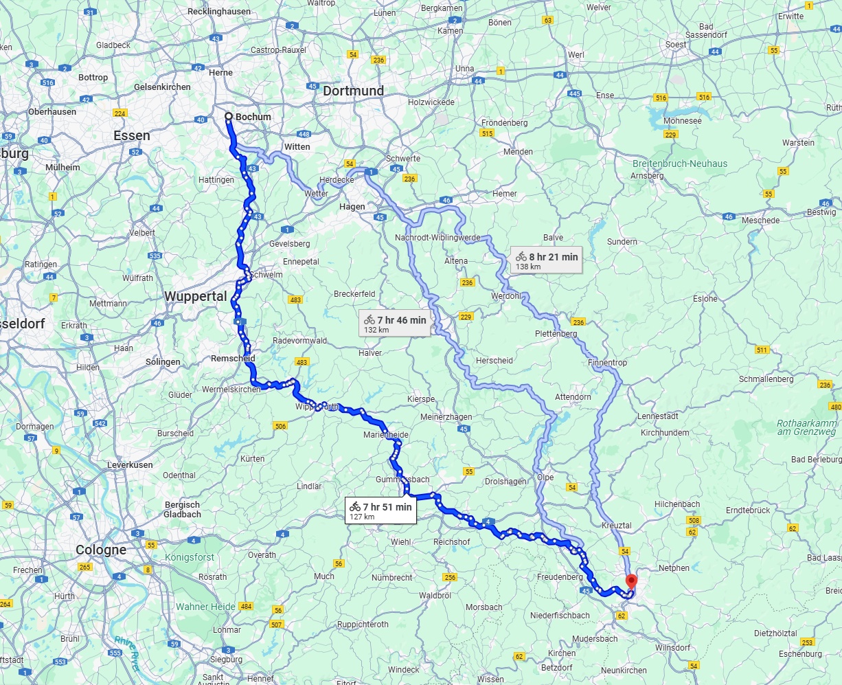 Anreise von Bochum Zu Siegen Über 