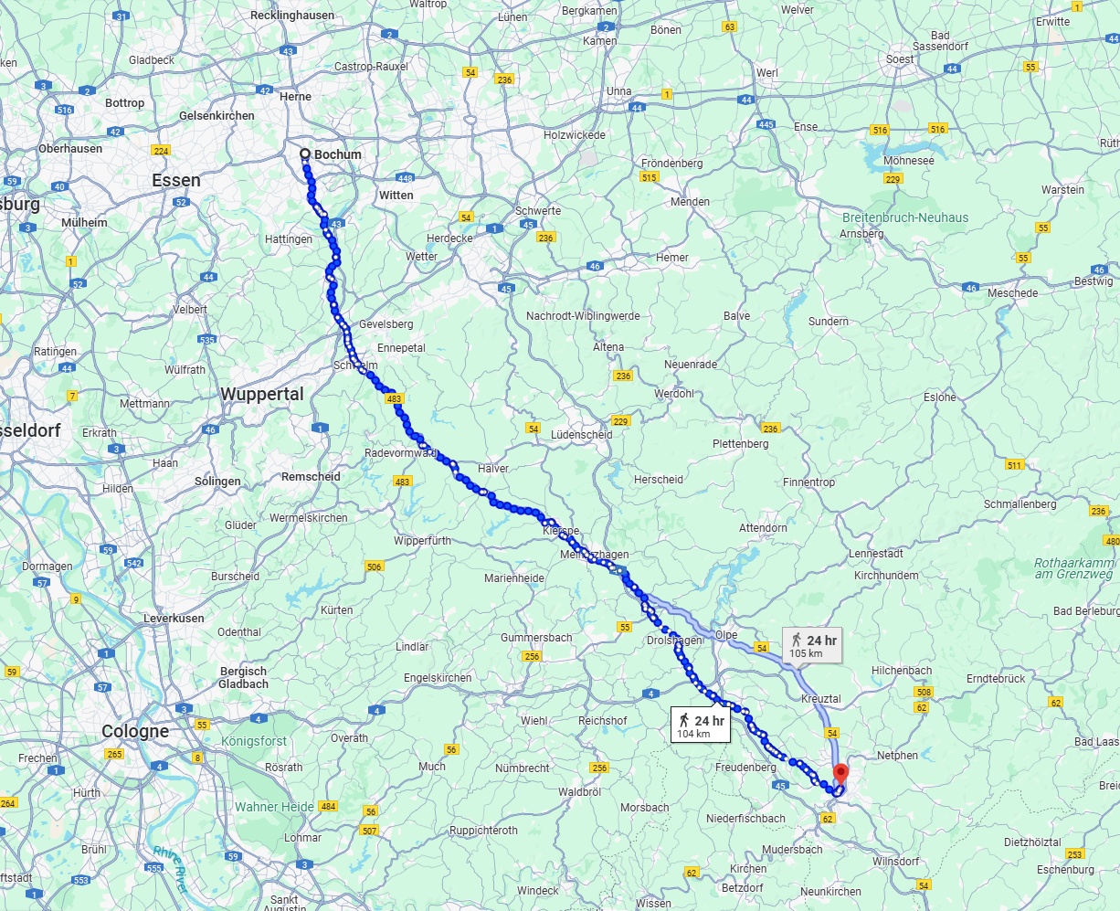 Anreise von Bochum Zu Siegen Über 