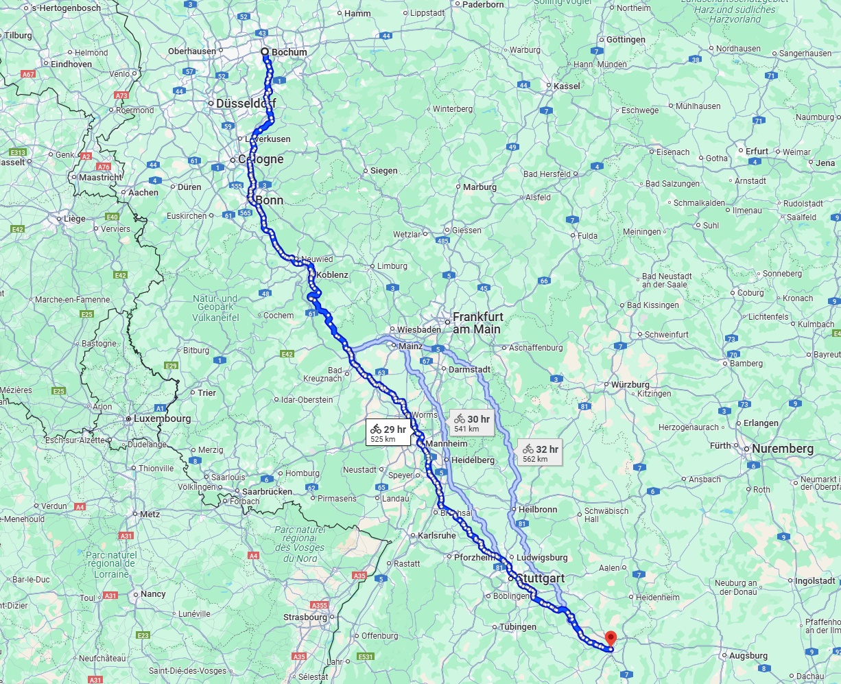 Anreise von Bochum Zu Ulm Über 