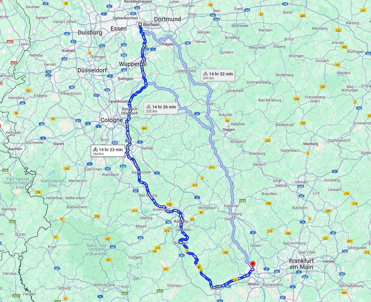 Anreise von Bochum Zu Wiesbaden Über 
