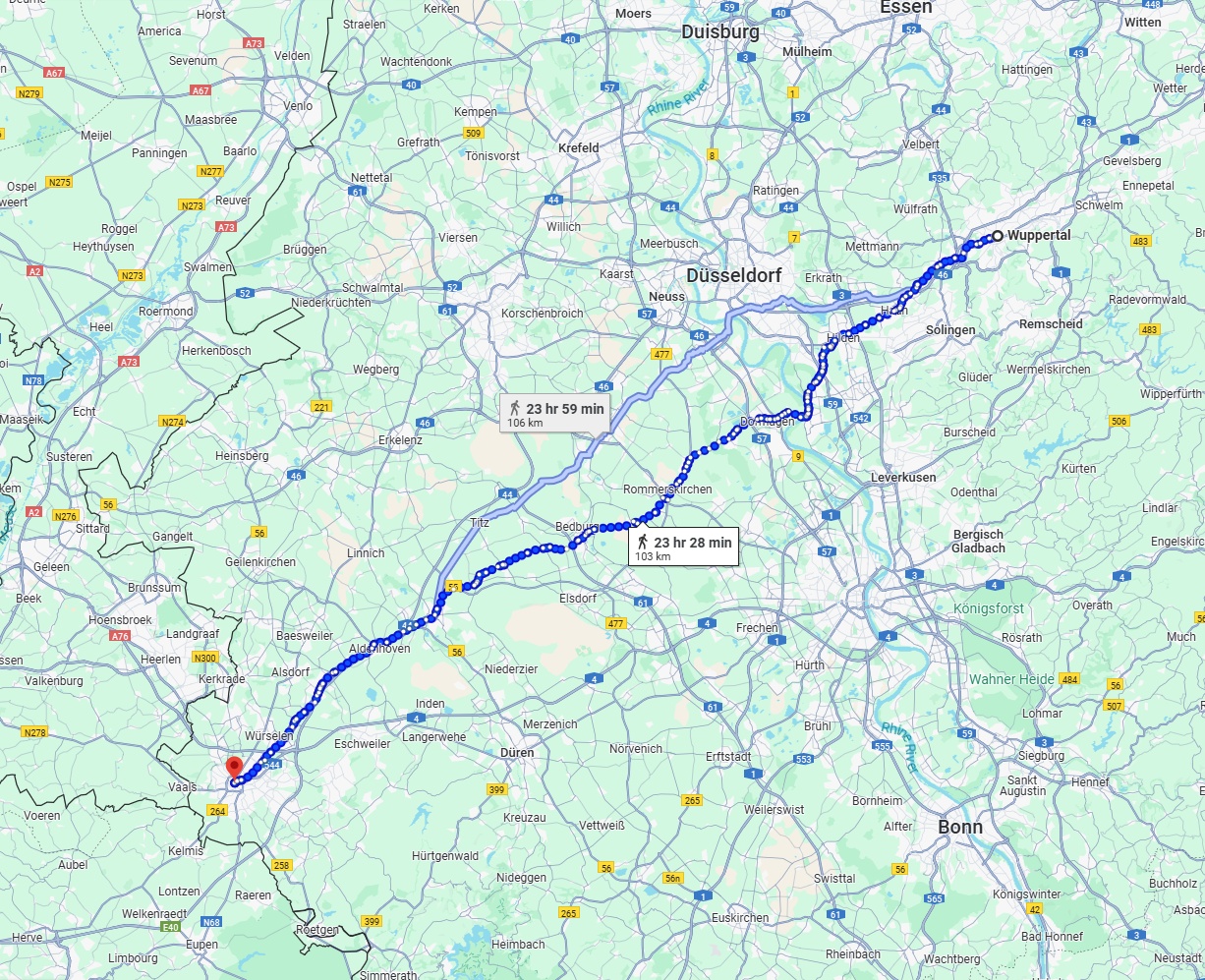 Anreise von Wuppertal Zu Aachen Über 