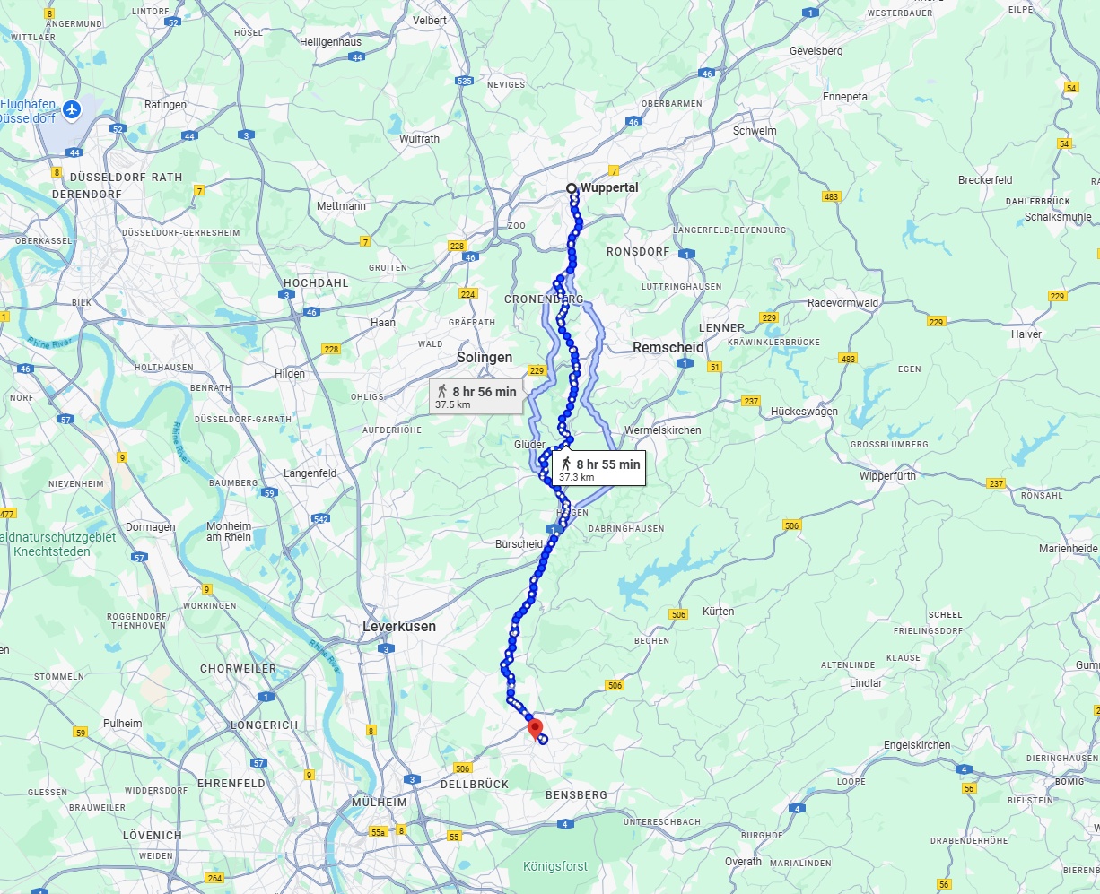 Anreise von Wuppertal Zu Bergisch Gladbach Über 