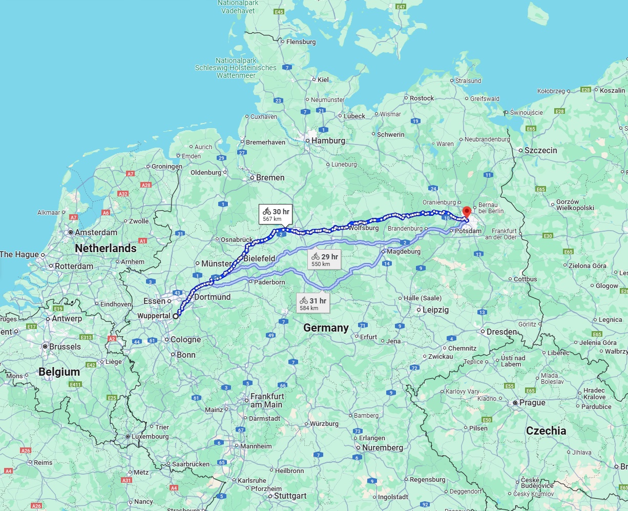 Anreise von Wuppertal Zu Berlin Über 