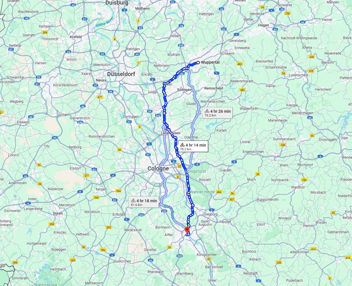 Anreise von Wuppertal Zu Bonn Über 