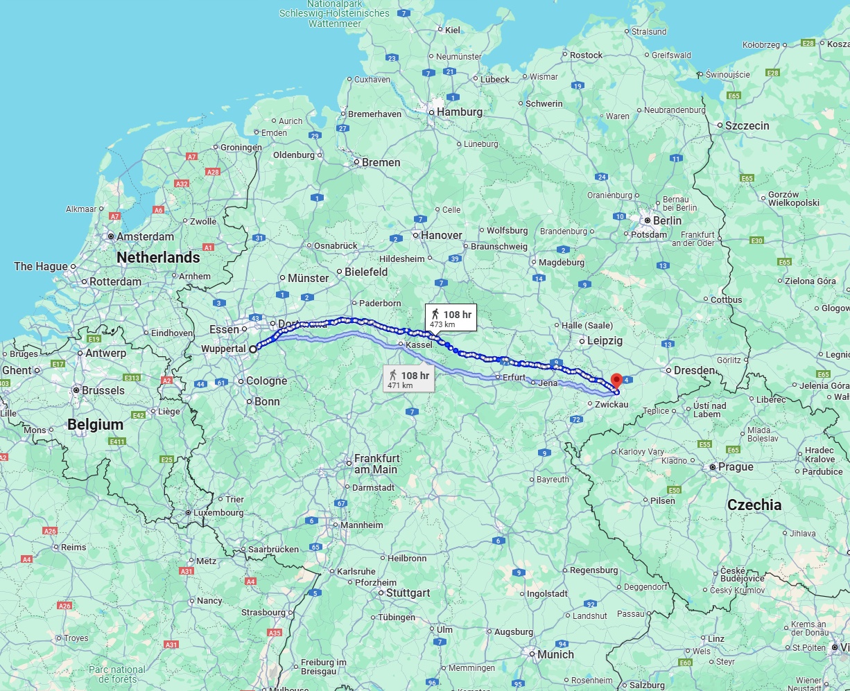 Anreise von Wuppertal Zu Chemnitz Über 
