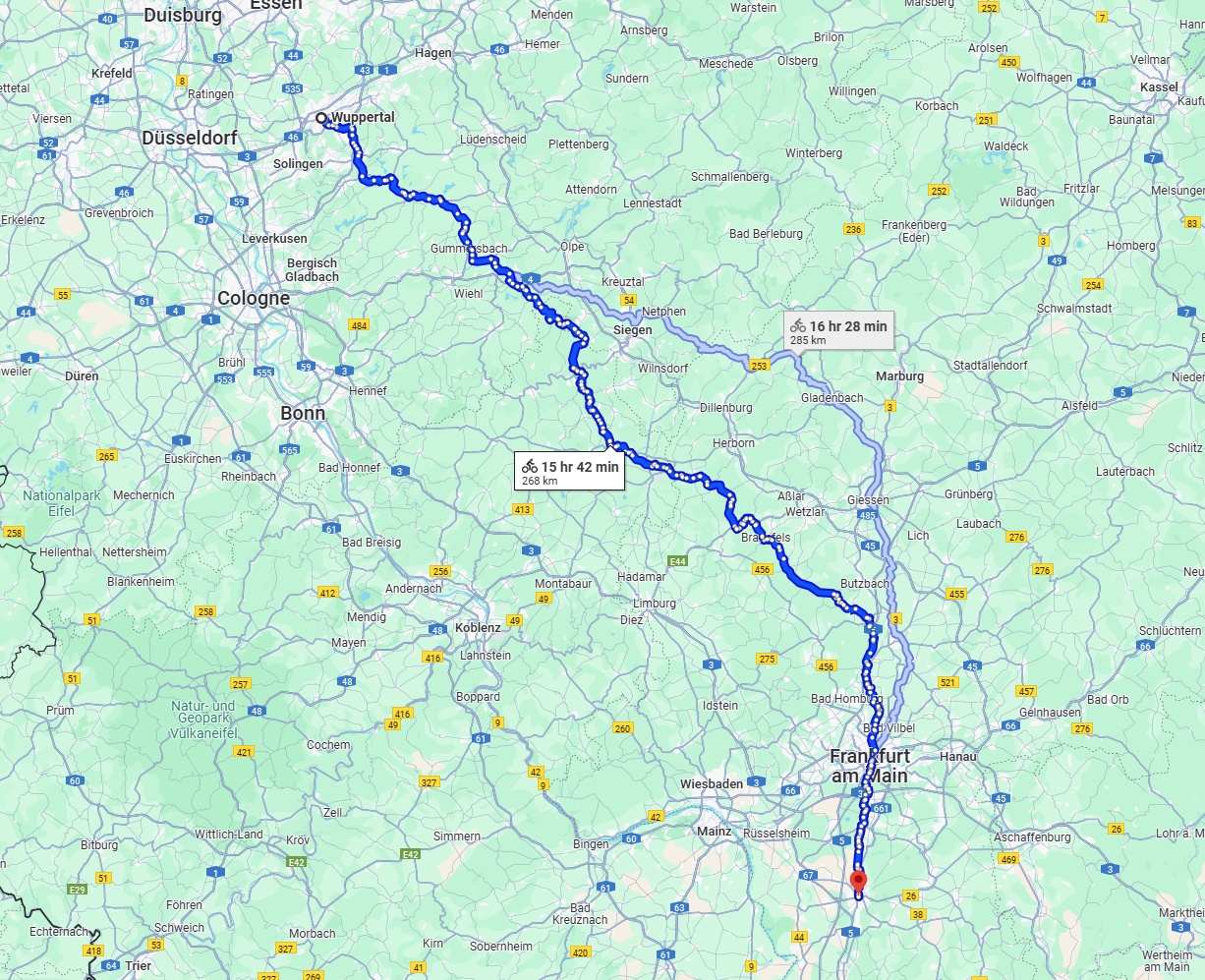 Anreise von Wuppertal Zu Darmstadt Über 