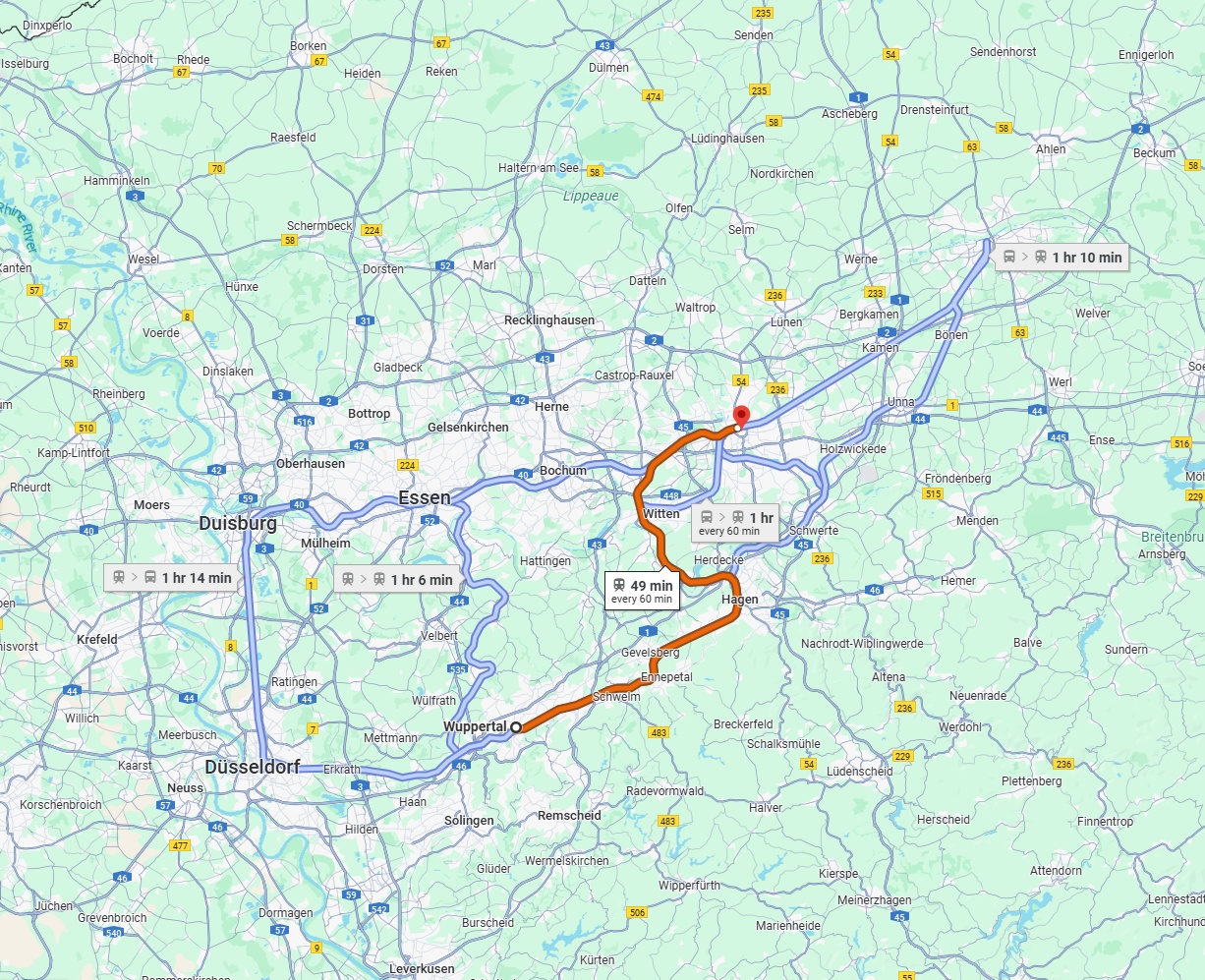Anreise von Wuppertal Zu Dortmund Über 