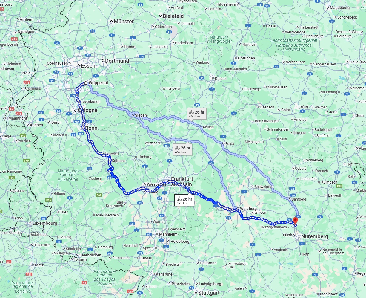 Anreise von Wuppertal Zu Erlangen Über 