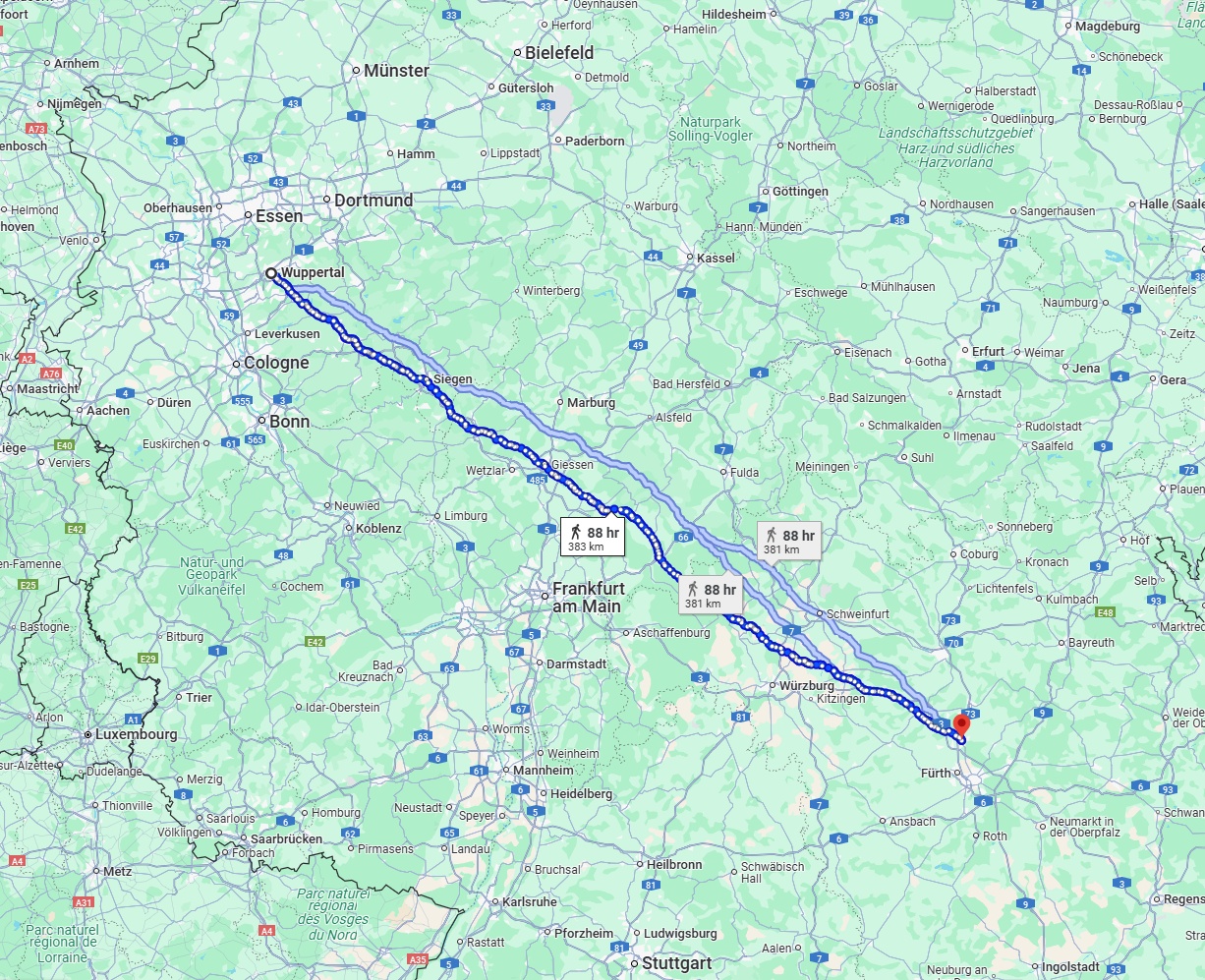 Anreise von Wuppertal Zu Erlangen Über 