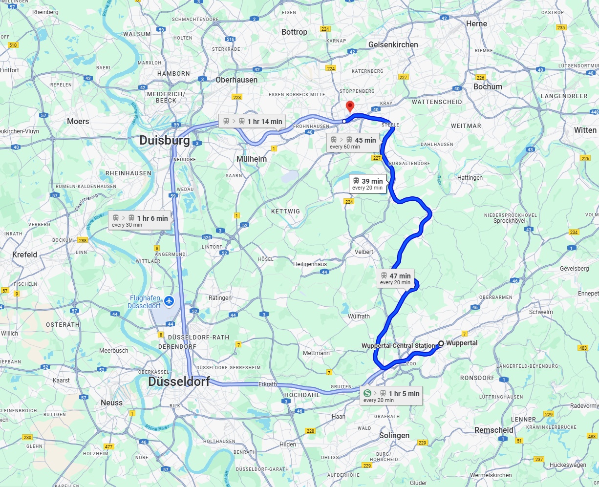 Anreise von Wuppertal Zu Essen Über 