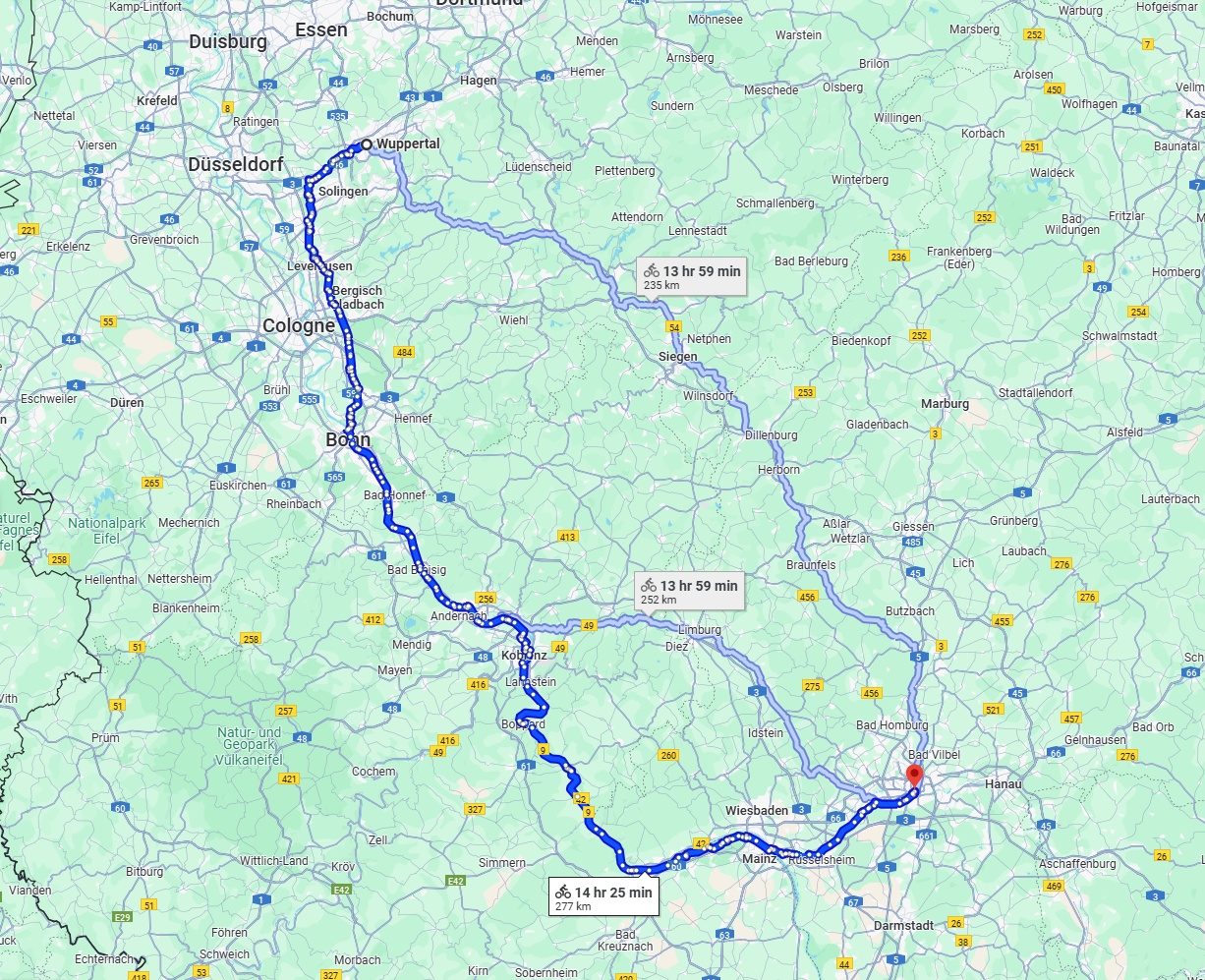 Anreise von Wuppertal Zu Frankfurt am Main Über 