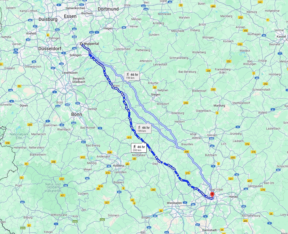 Anreise von Wuppertal Zu Frankfurt am Main Über 