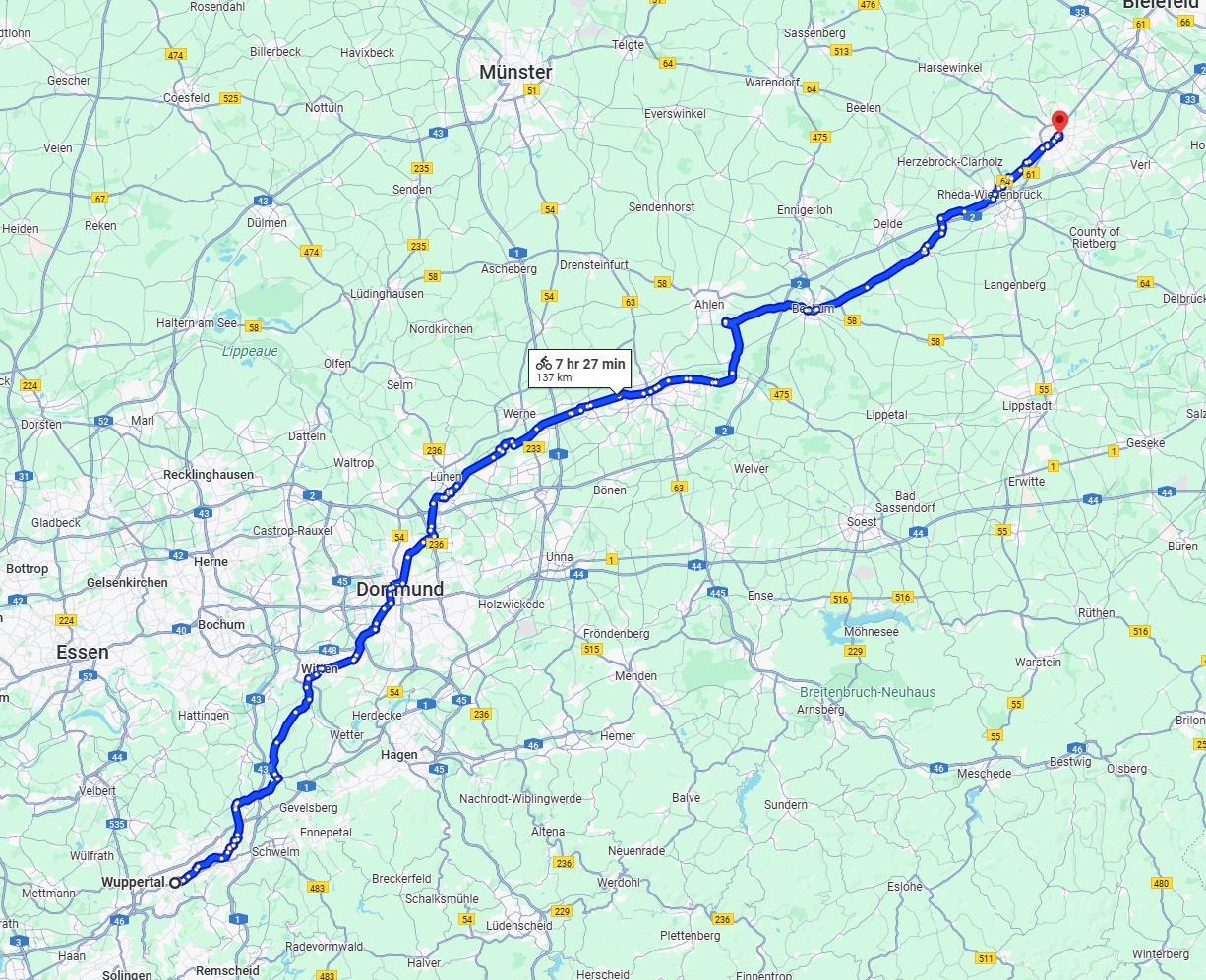 Anreise von Wuppertal Zu Gütersloh Über 