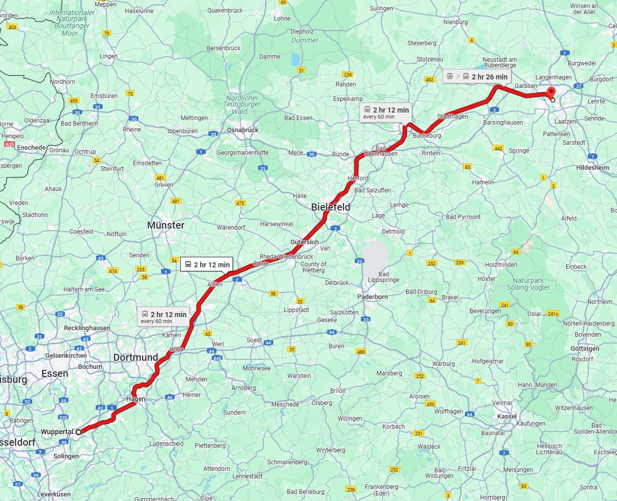 Anreise von Wuppertal Zu Hannover Über 