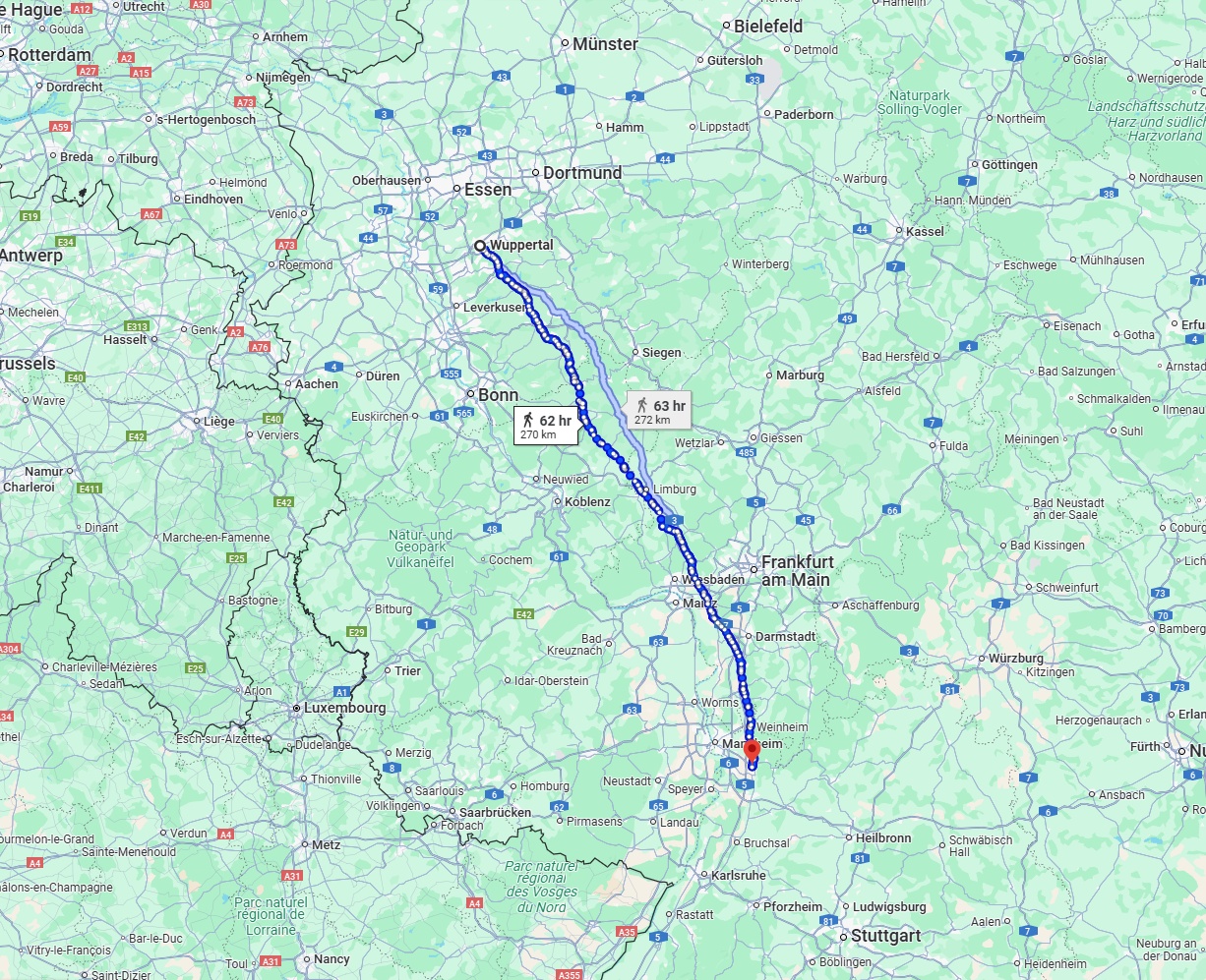 Anreise von Wuppertal Zu Heidelberg Über 
