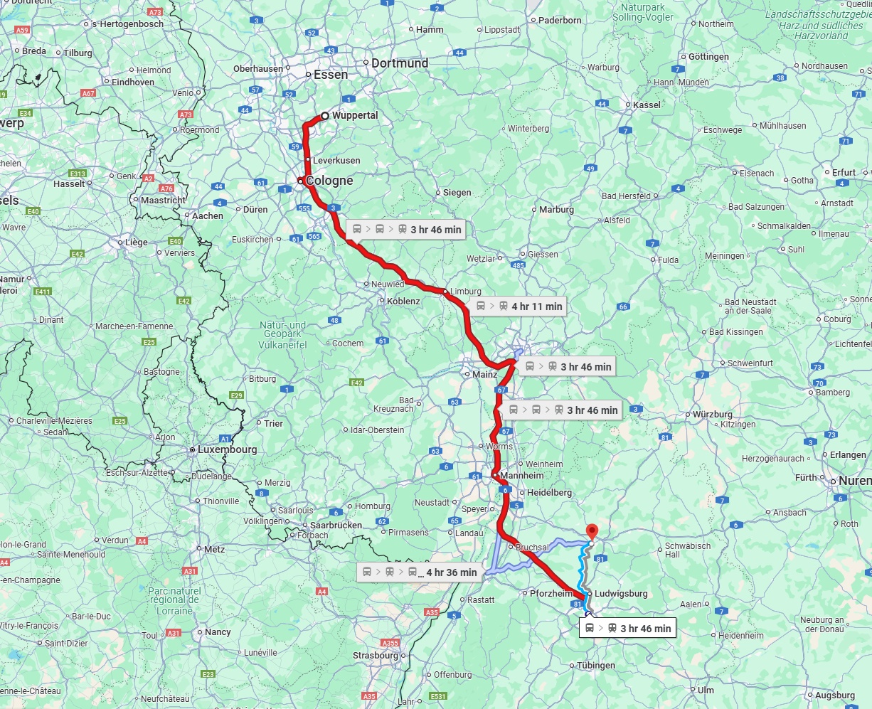 Anreise von Wuppertal Zu Heilbronn Über 