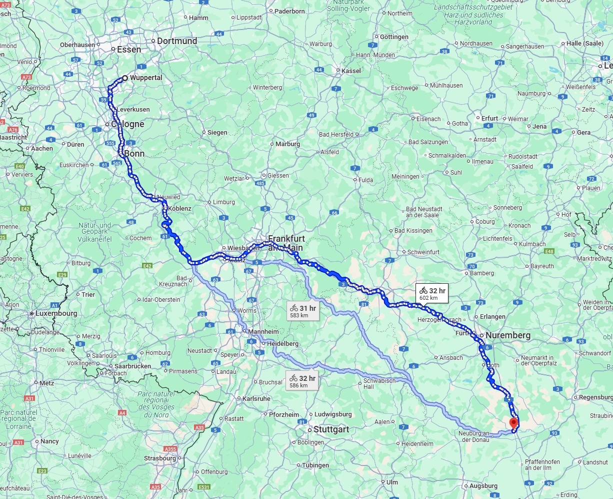 Anreise von Wuppertal Zu Ingolstadt Über 