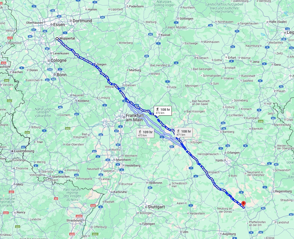 Anreise von Wuppertal Zu Ingolstadt Über 
