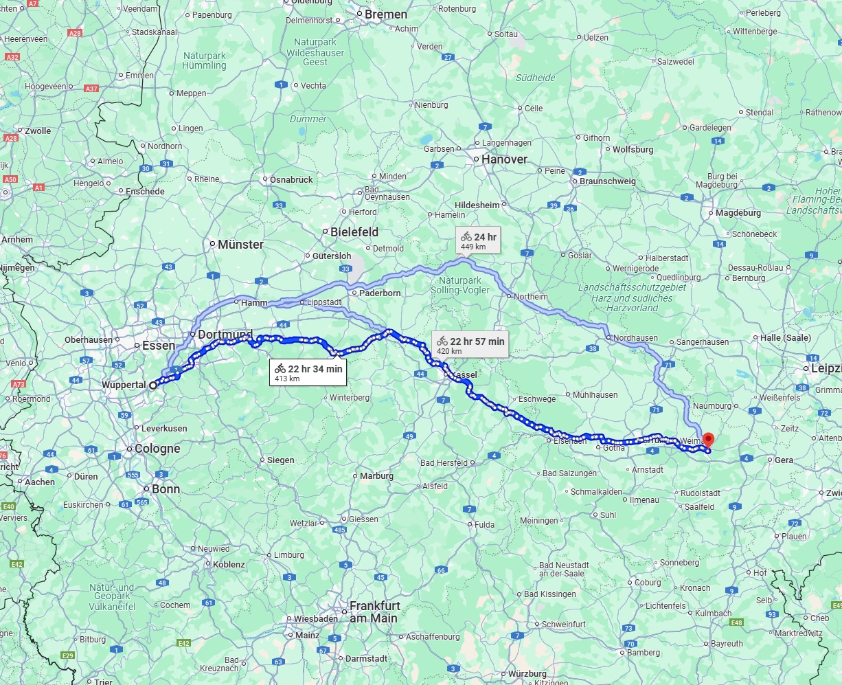 Anreise von Wuppertal Zu Jena Über 