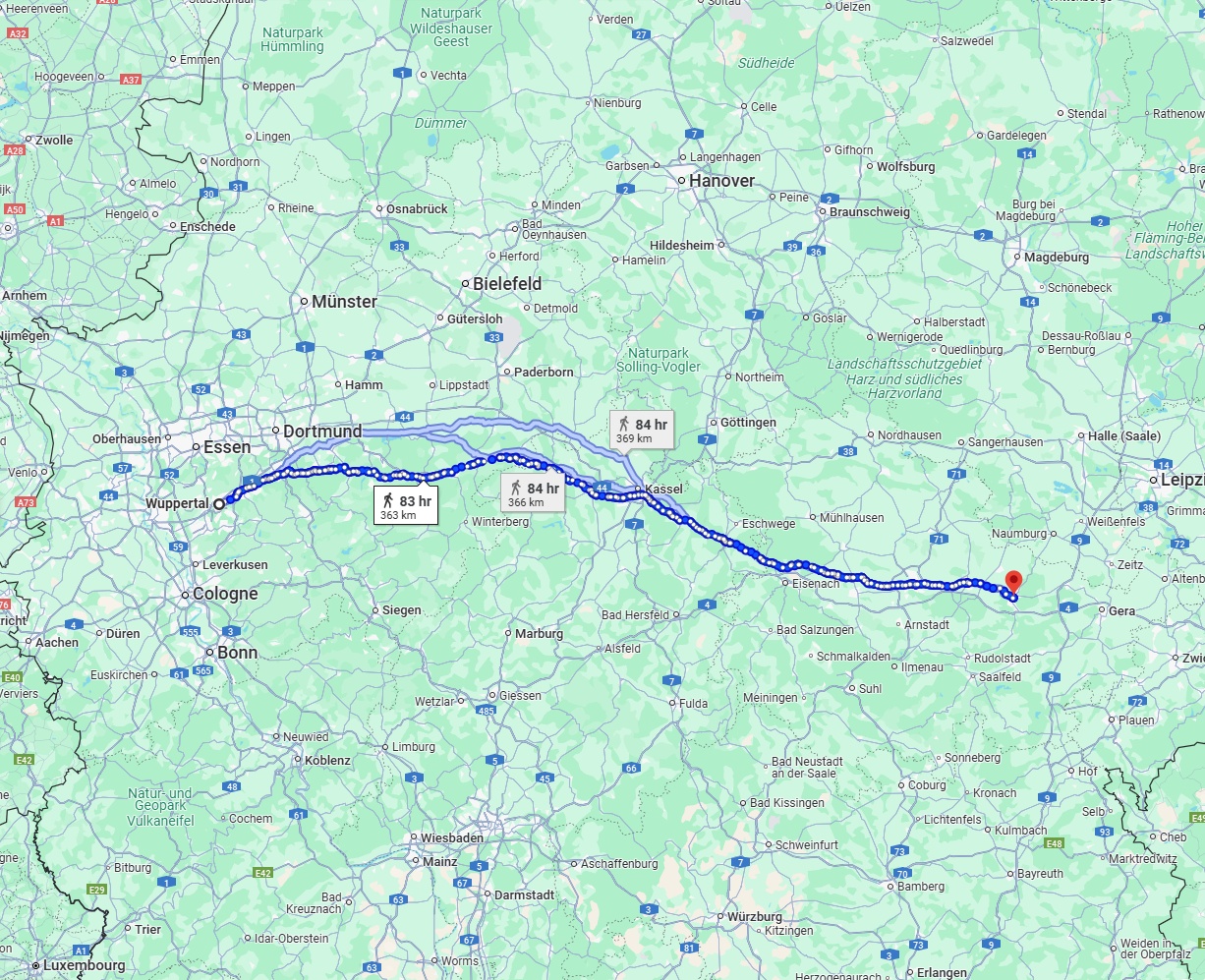 Anreise von Wuppertal Zu Jena Über 