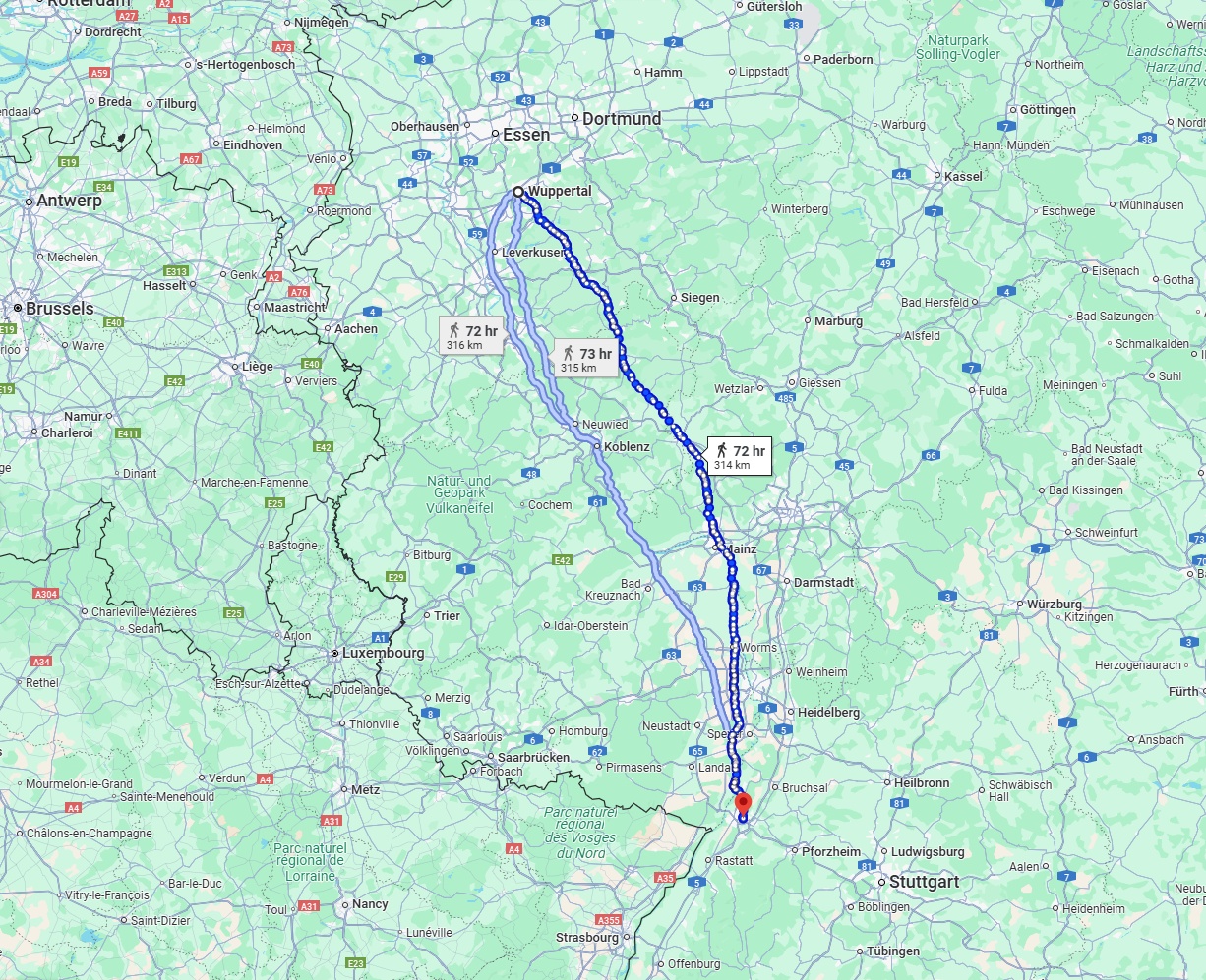 Anreise von Wuppertal Zu Karlsruhe Über 