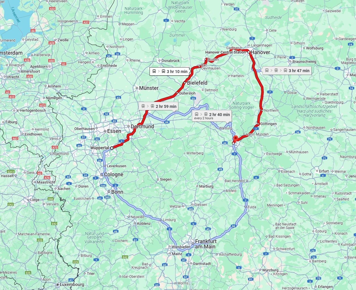 Anreise von Wuppertal Zu Kassel Über 