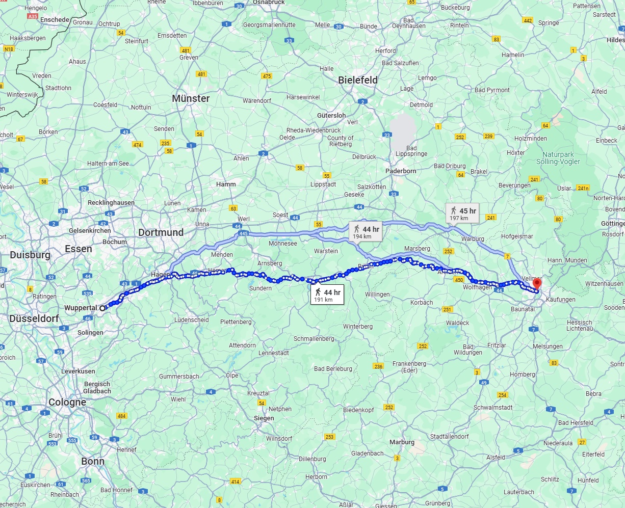 Anreise von Wuppertal Zu Kassel Über 