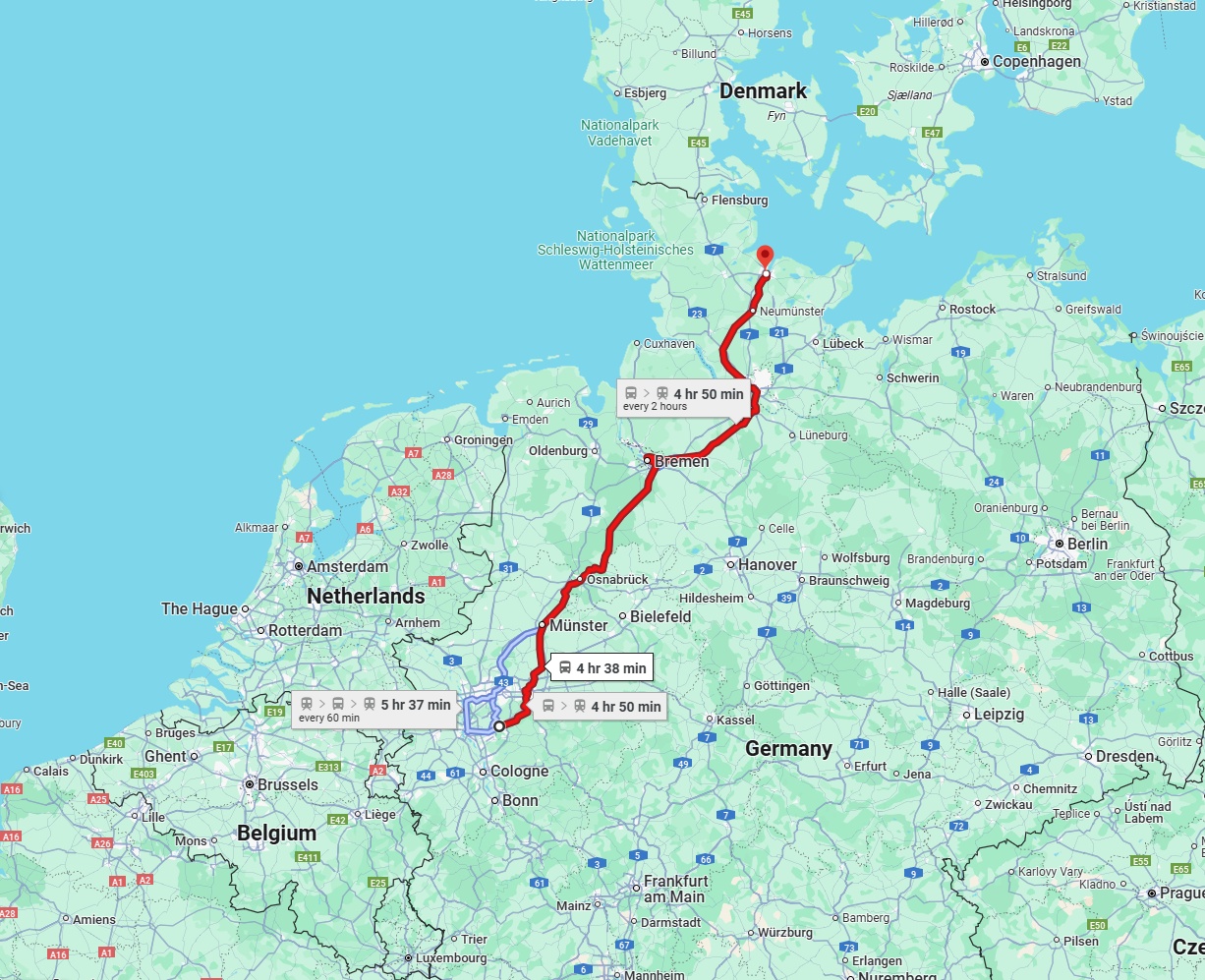 Anreise von Wuppertal Zu Kiel Über 