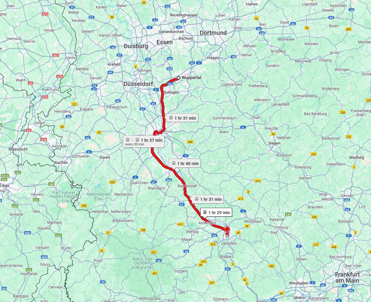 Anreise von Wuppertal Zu Koblenz Über 
