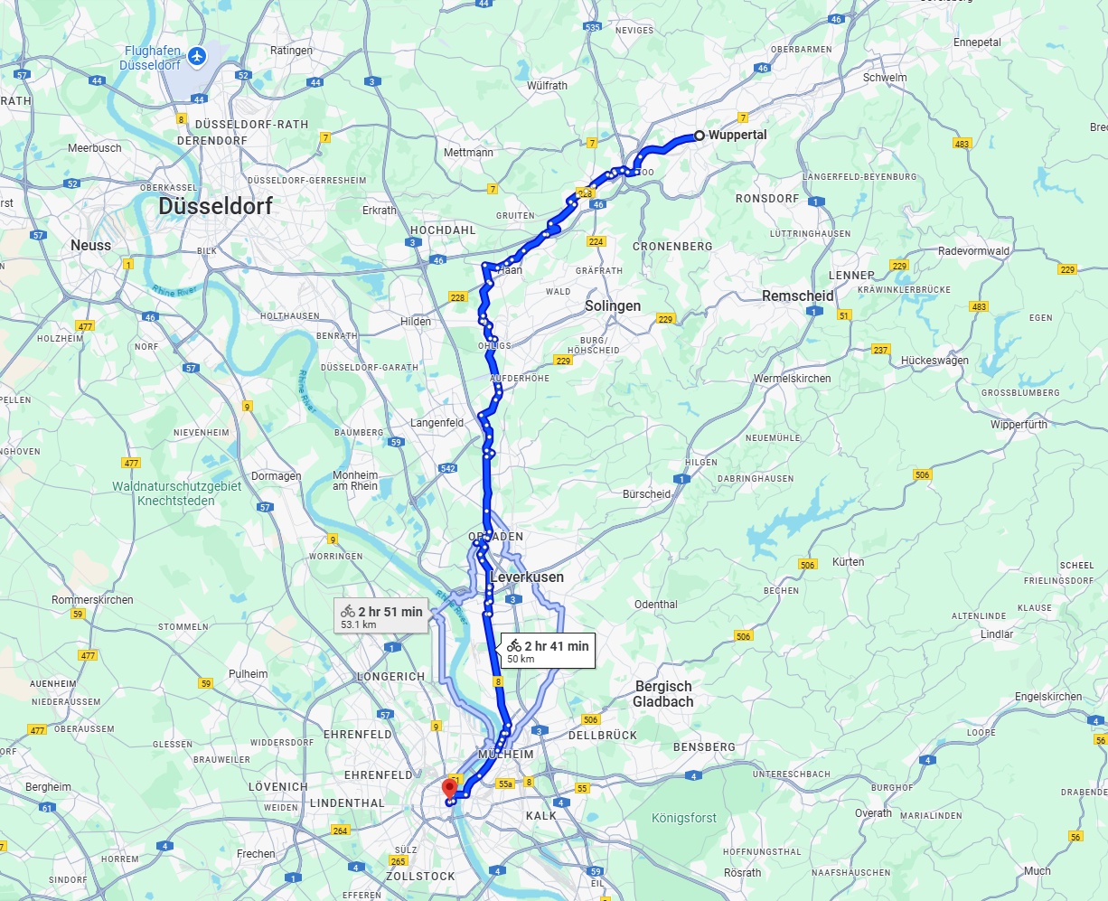 Anreise von Wuppertal Zu Köln Über 