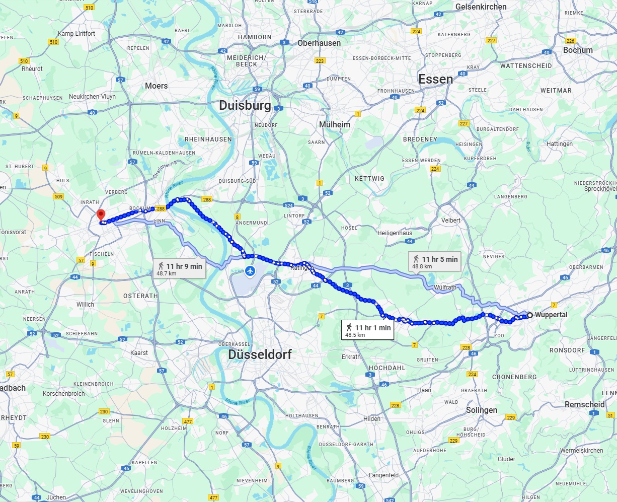 Anreise von Wuppertal Zu Krefeld Über 