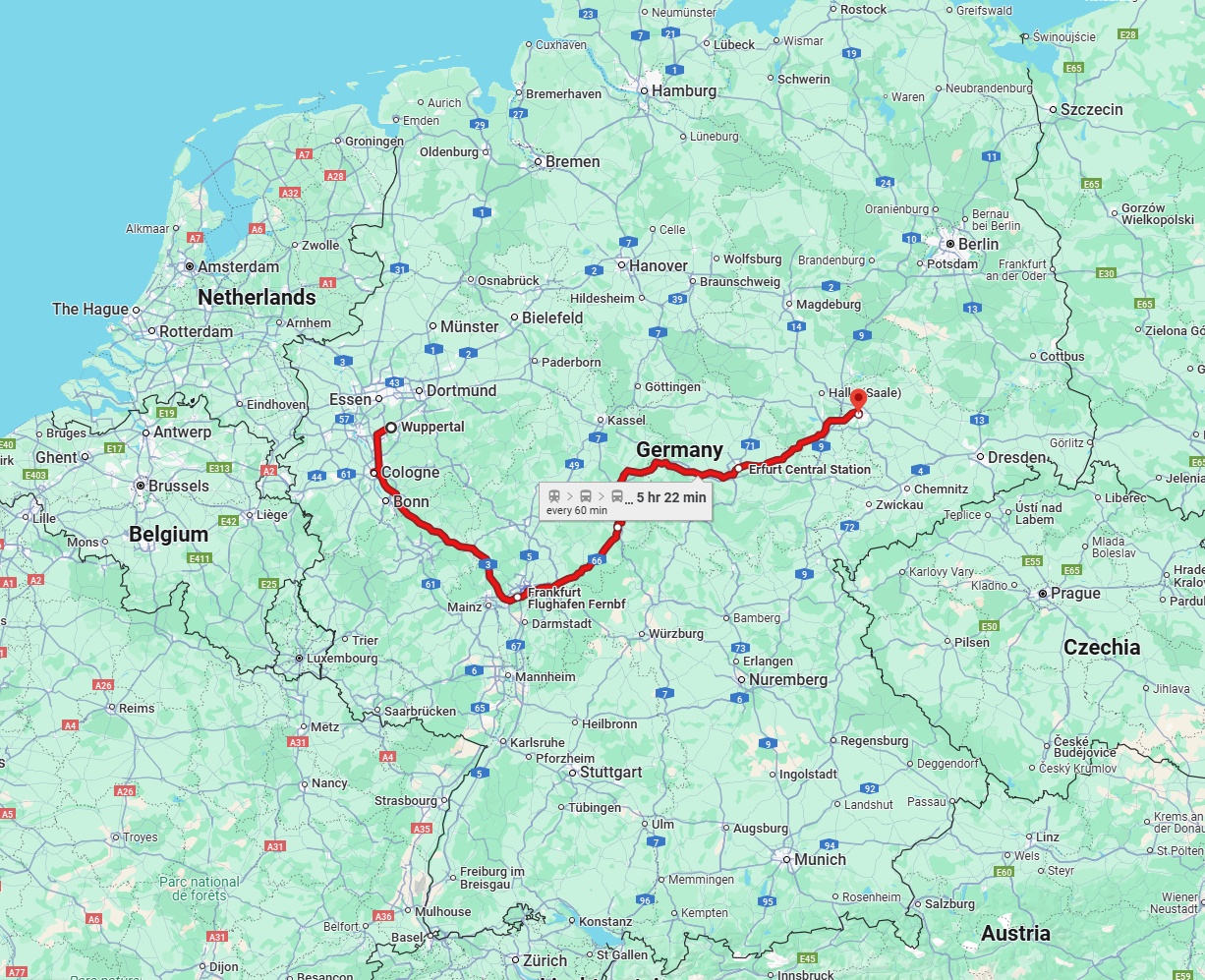 Anreise von Wuppertal Zu Leipzig Über 