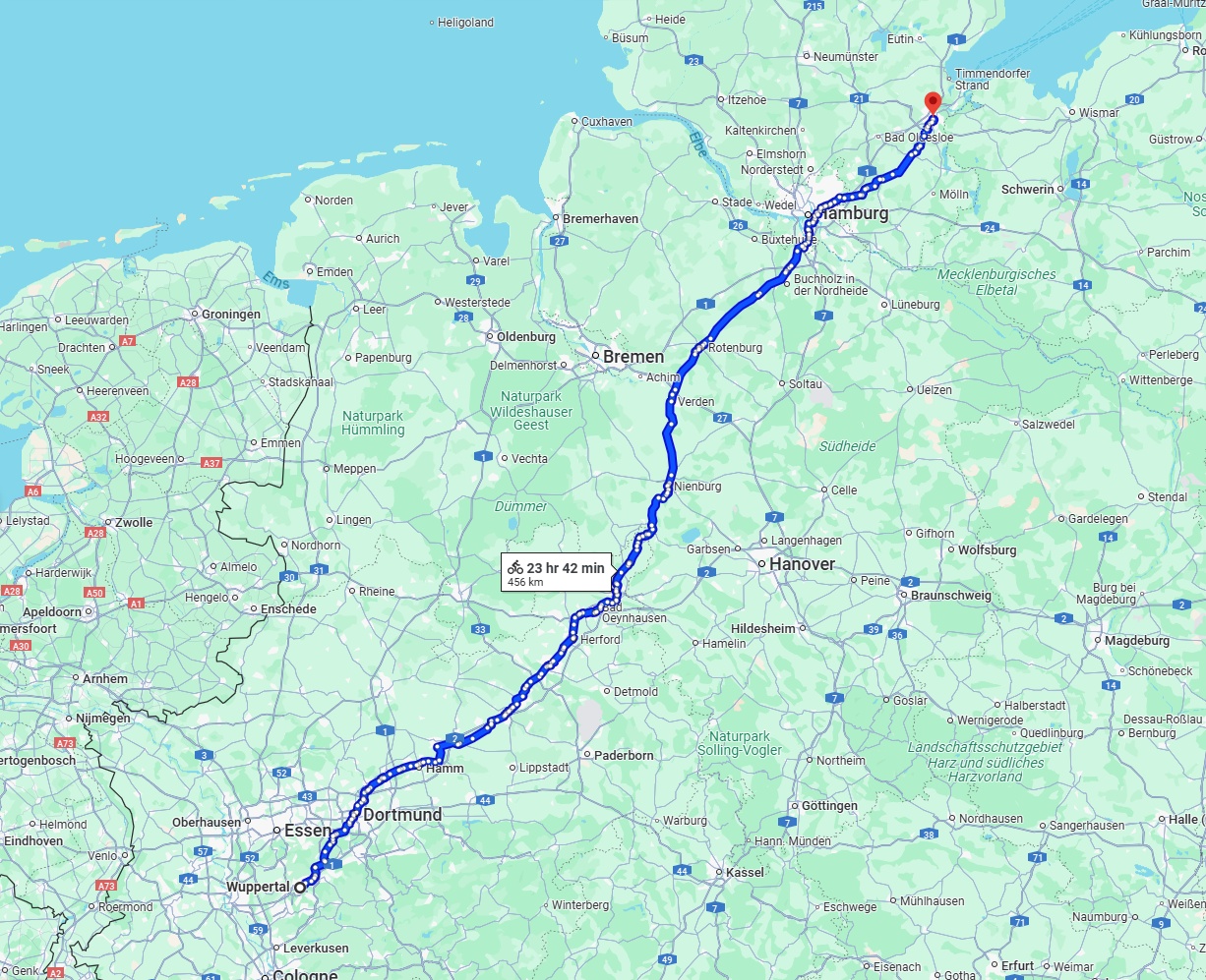 Anreise von Wuppertal Zu Lübeck Über 