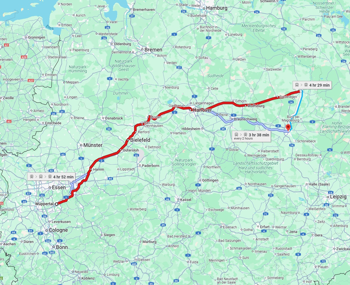 Anreise von Wuppertal Zu Magdeburg Über 