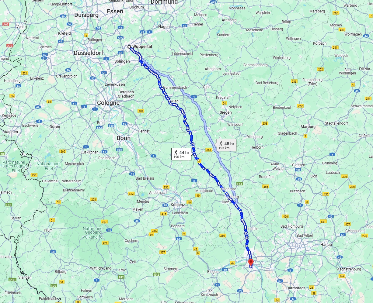 Anreise von Wuppertal Zu Mainz Über 