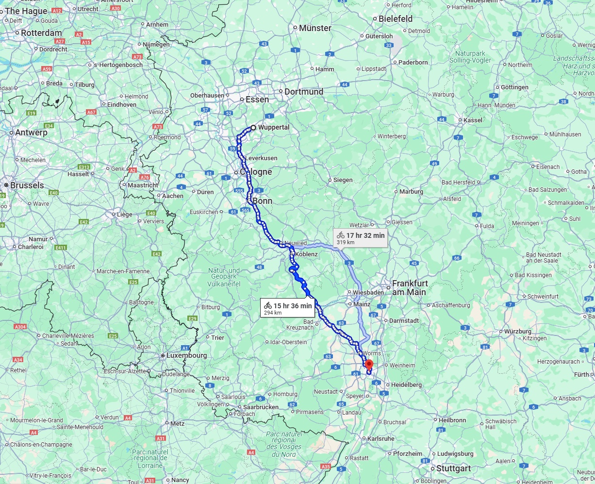 Anreise von Wuppertal Zu Mannheim Über 